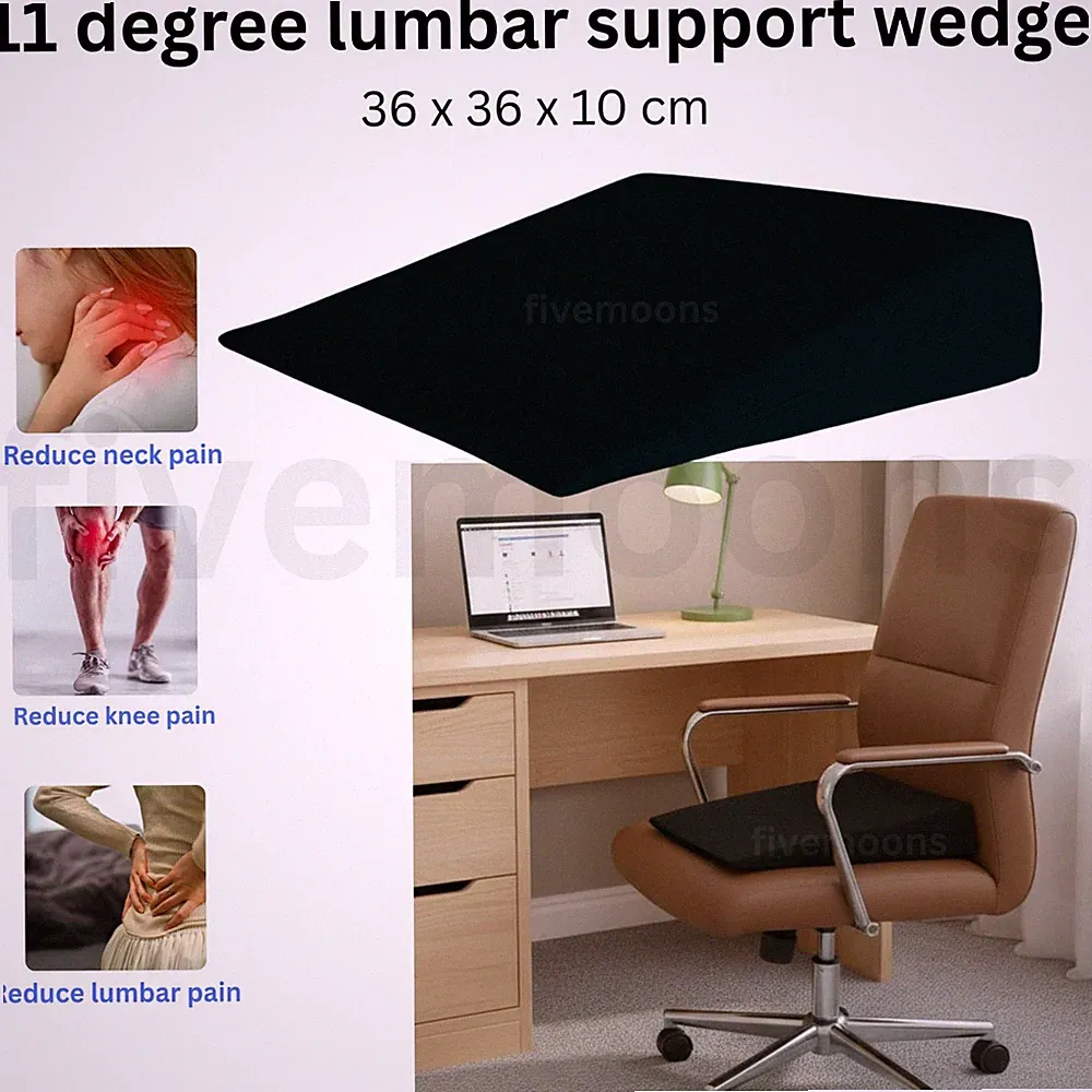 11 Grad Schaumstoffkeil Orthopädisches Rückenstützkissen, Lendenwirbelstützkissen