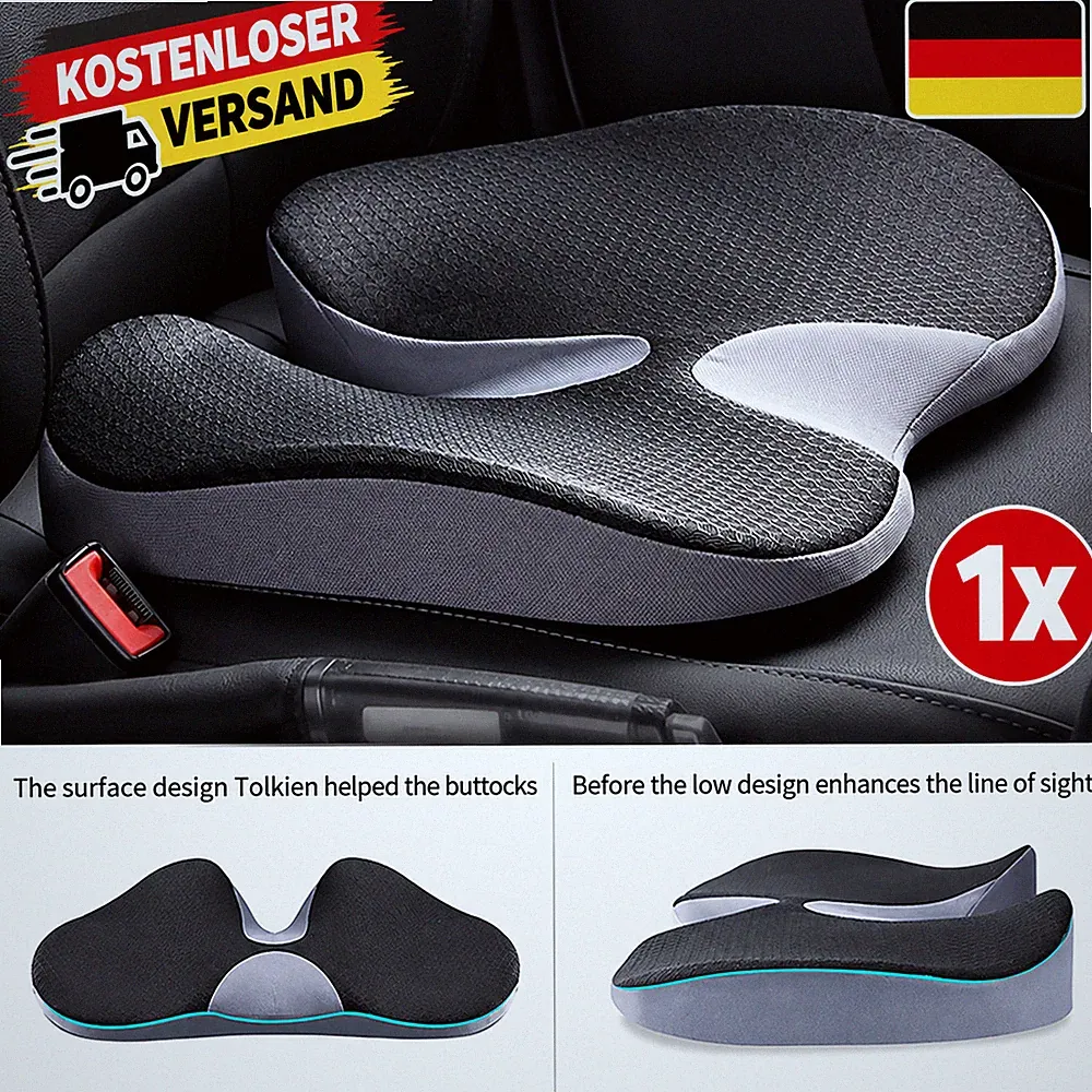 1x Orthopädisches Sitzkissen Memory Foam Steißbein Ischias Auto Stuhl Kissen