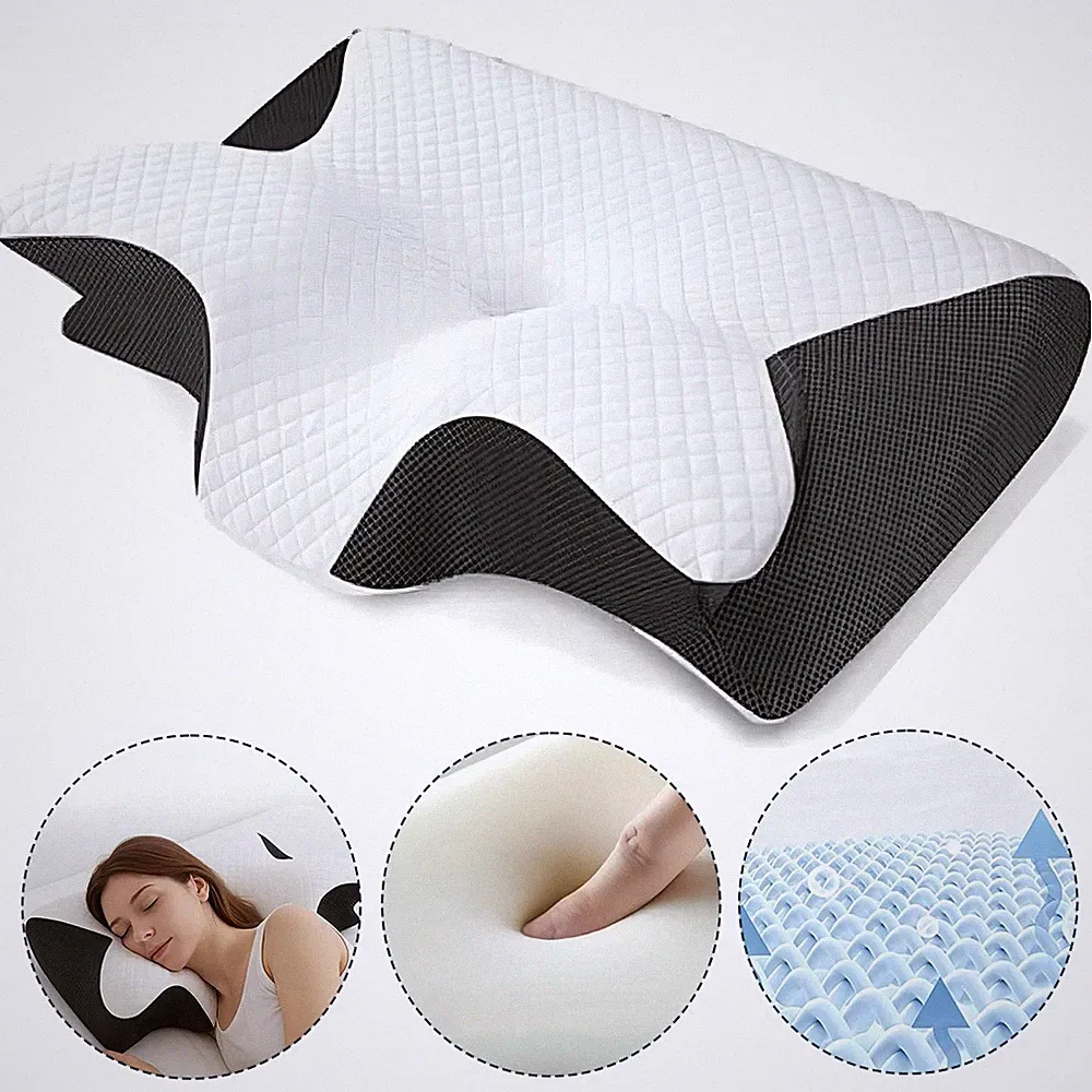 2-in-1 Kopfkissen Orthopädisches Kissen, Ergonomisches Nackenkissen Kopfkissen