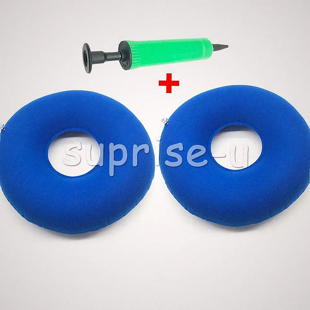 2 Set Orthopädischer Sitzring Kissen Hämorrhoiden Aufblasbar Dekubitus-Kissen