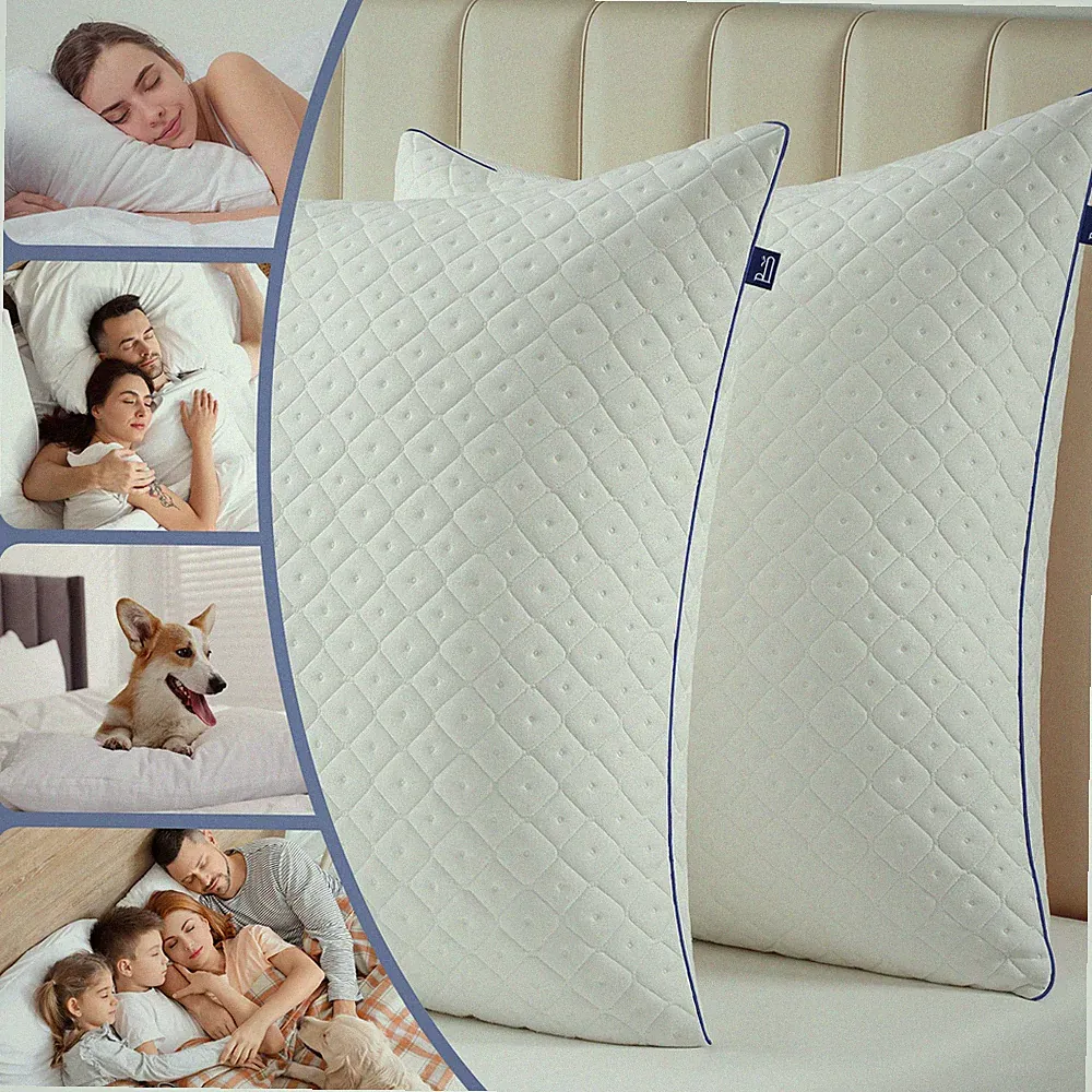 2er Set 40x80 80x80cm Kopfkissen Hotel Weich & AtmungsaktivKissen Microfaser