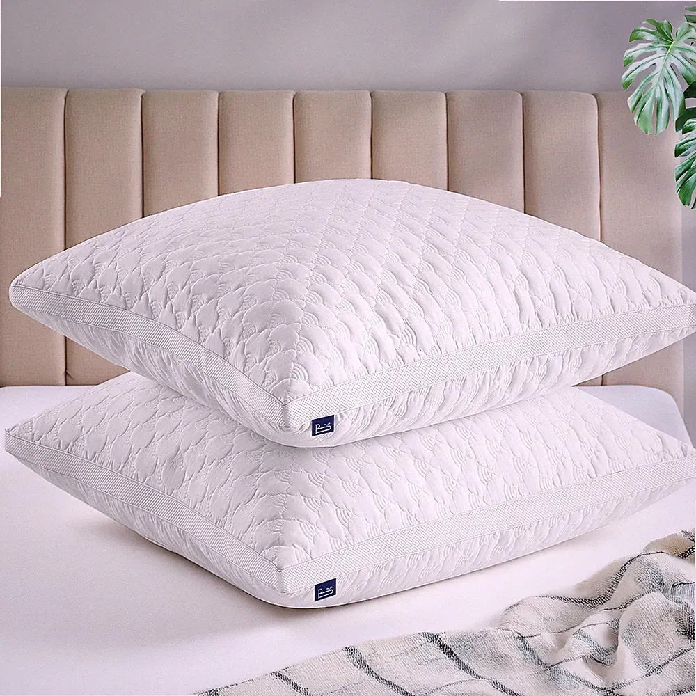 2er Set Kopfkissen 80x80 40x80x22cm Microfaser Weich Hotel Kissen CertiPUR-US