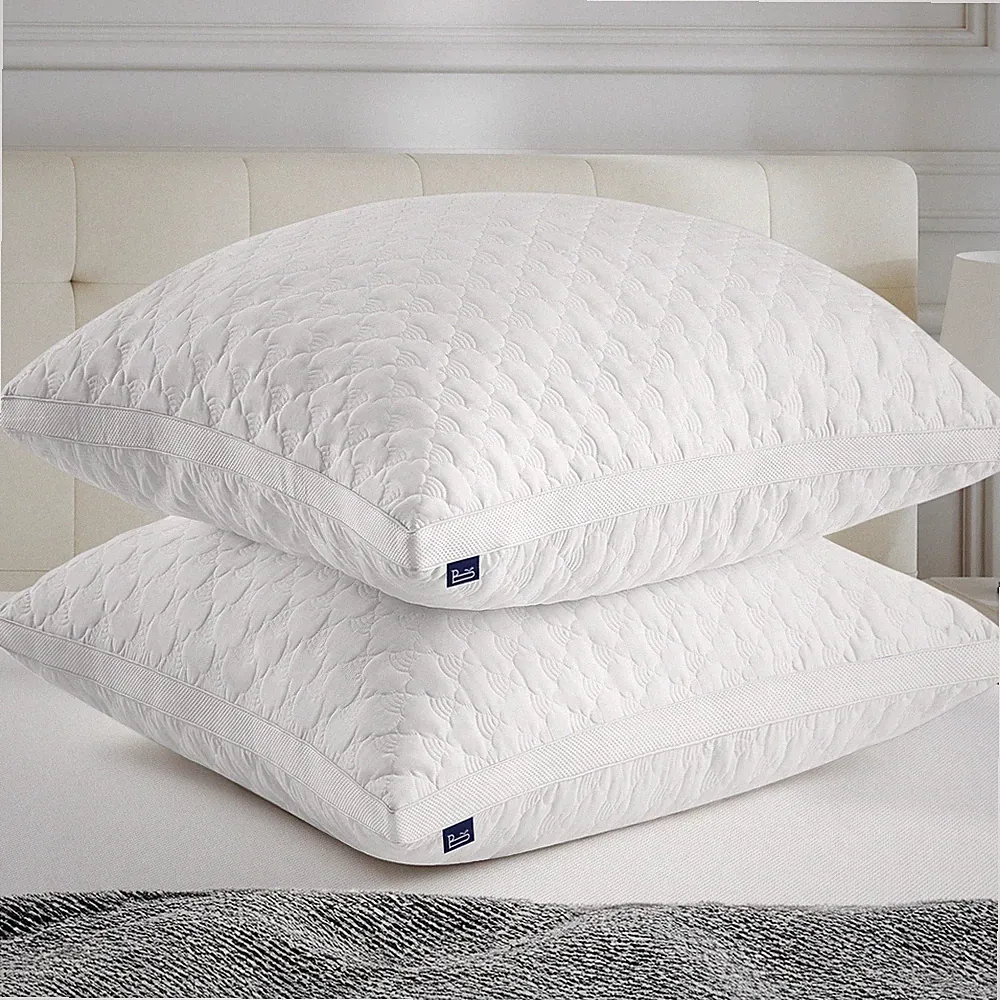 2er Set Kopfkissen 80x80x22CM Hotel Kissen 3D Microfaser CertiPUR-US