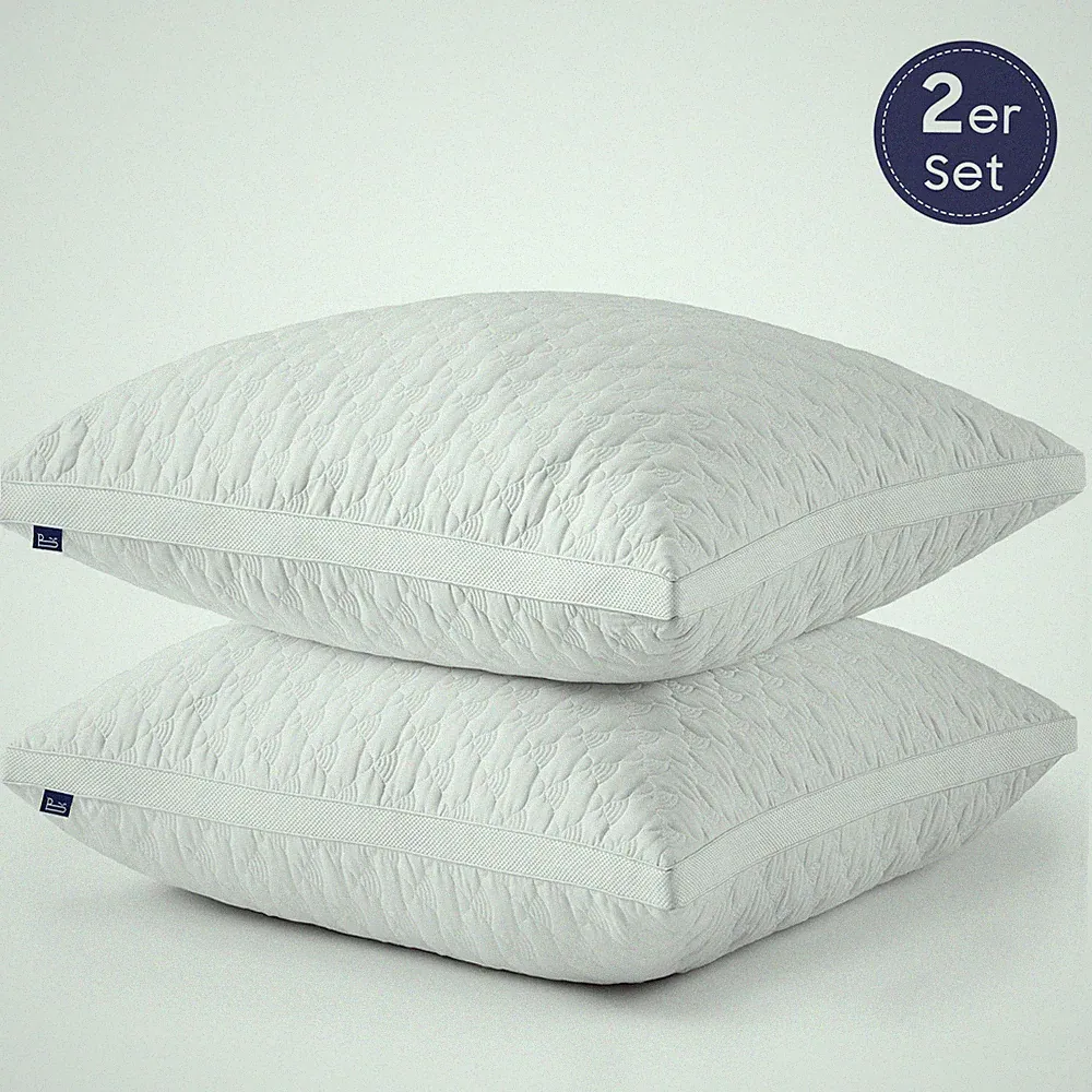 2er Set Kopfkissen 80x80cm komfort 3D&7D Mikrofaser Hotel Kissen Weich