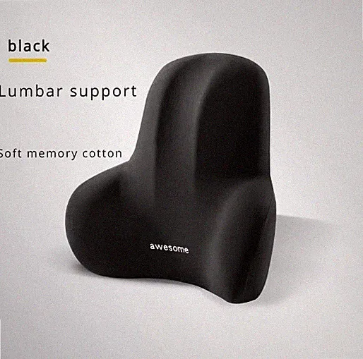 2in1 Memory Foam Sitzkissen & Lendenkissen für Büro/Auto Grau/Schwarz