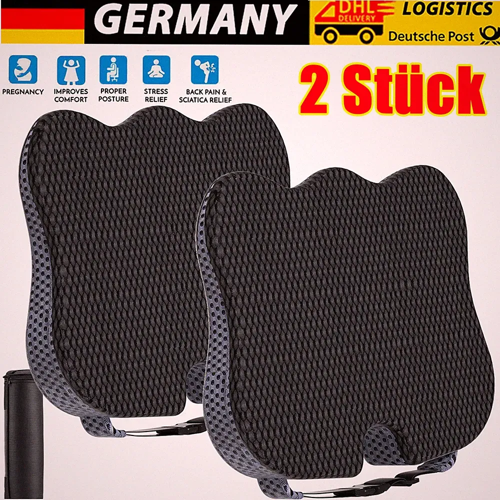 2STK Auto Orthopädisches Sitzkissen Keilkissen Sitzkeilkissen Memory-Schaum Sitz