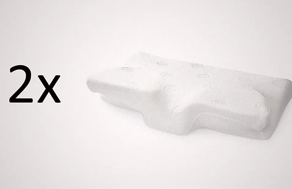 2x Ergonomisches Nackenkissen Memory Foam gegen Nackenschmerzen & Verspannungen