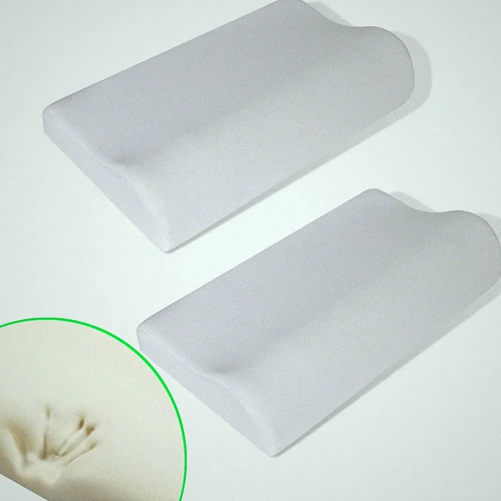 2x Memory Schlafkissen Kopfkissen Gesundheitskissen Nackenstützkisse vidaXL