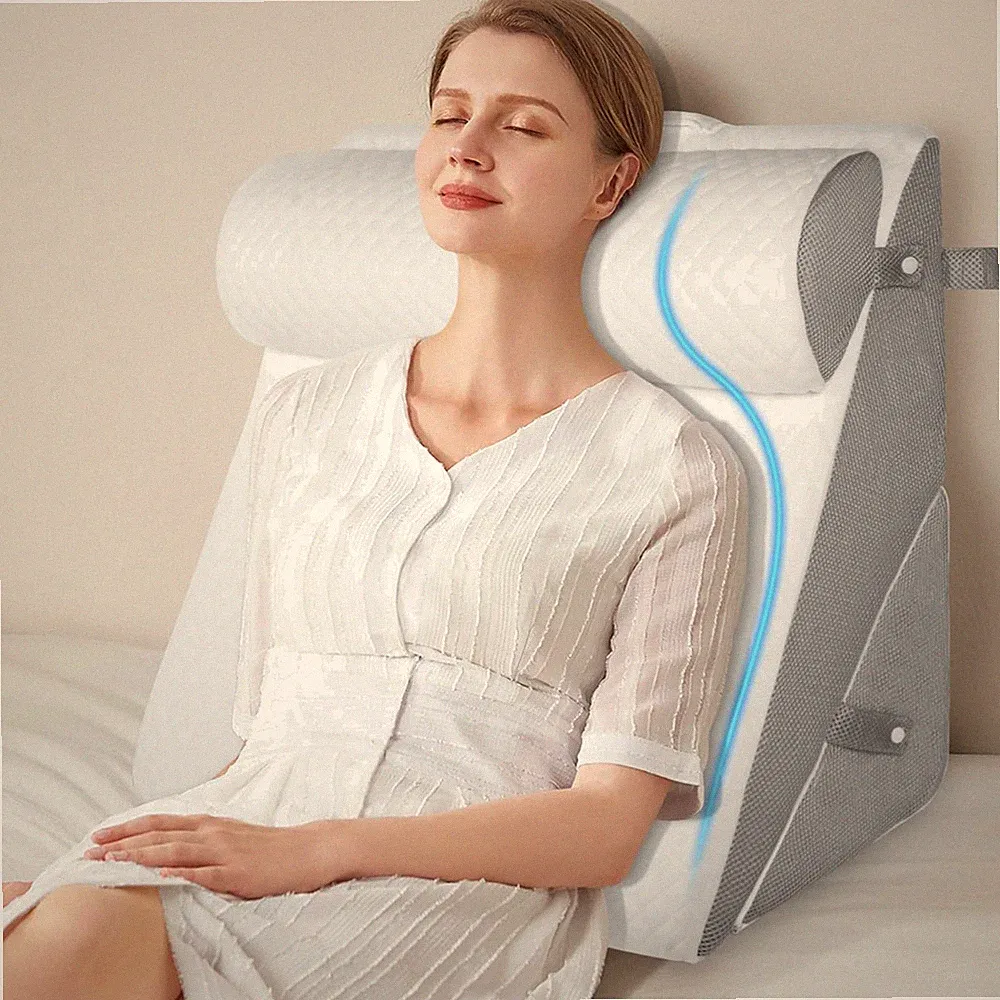 3-in-1 Keilkissen Orthopädisches Bett Kissen Memory Foam Faltbar