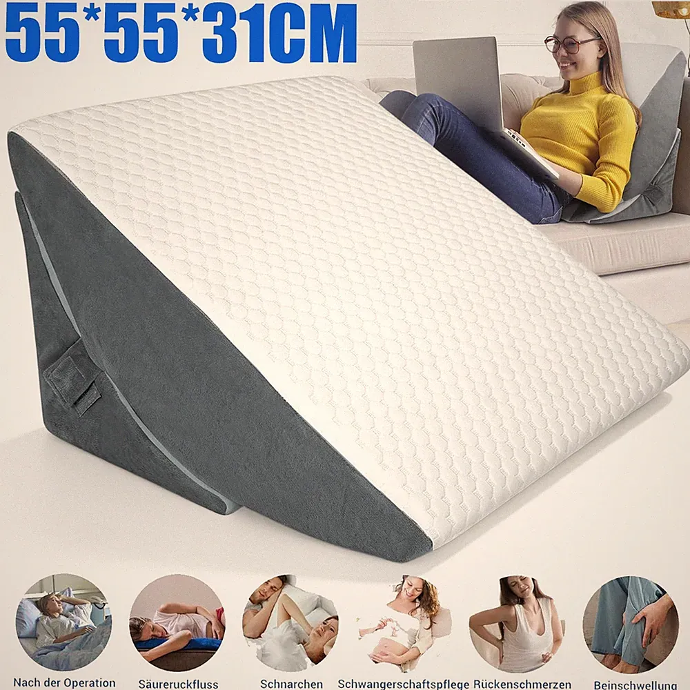 3-in-1 Keilkissen, Orthopädisches Keilkissen Bett, Faltendes Dreieckskissen DHL