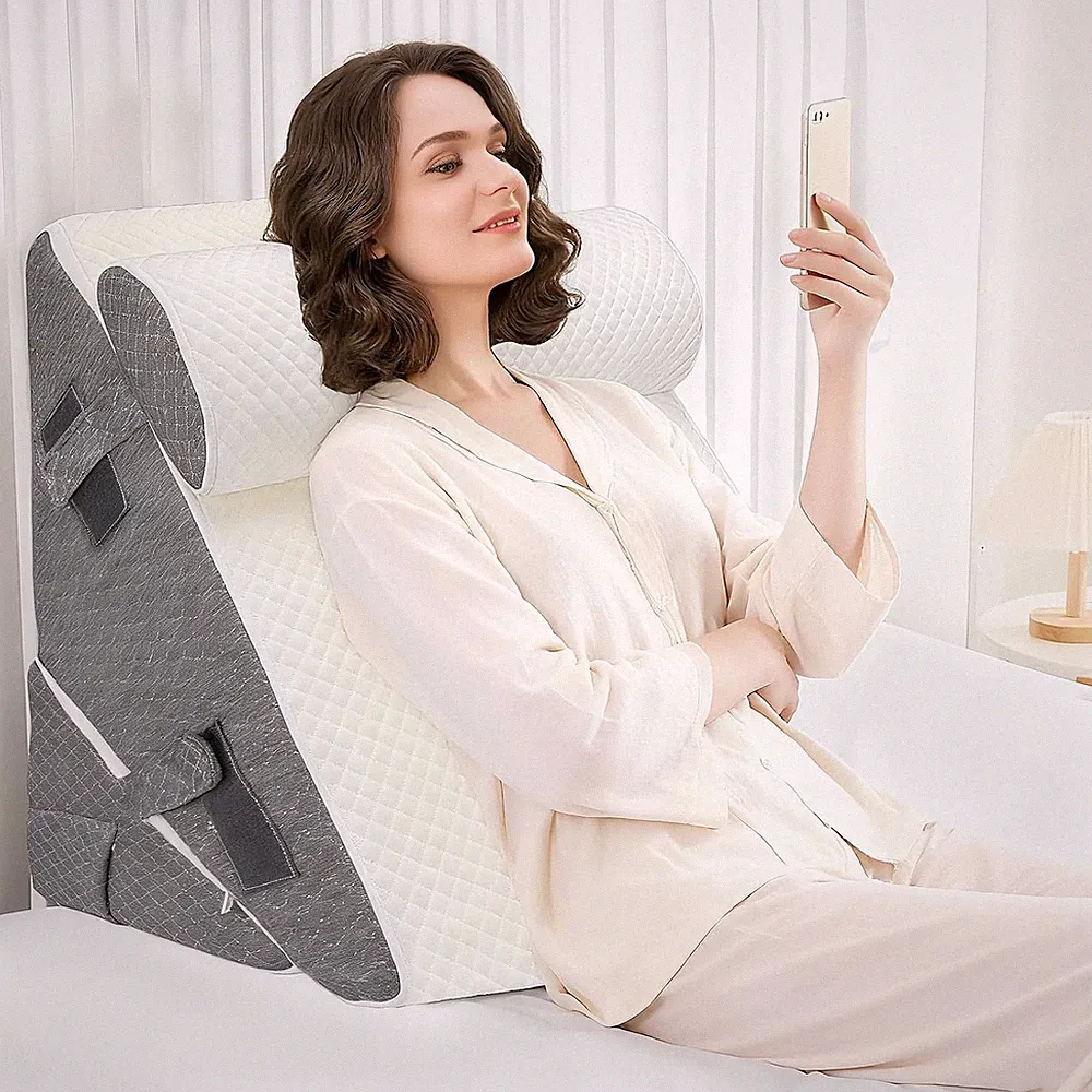 3 Stück Orthopädisches Bett Keil Kissen Set, Memory Foam Keil für Post Operation Rücken