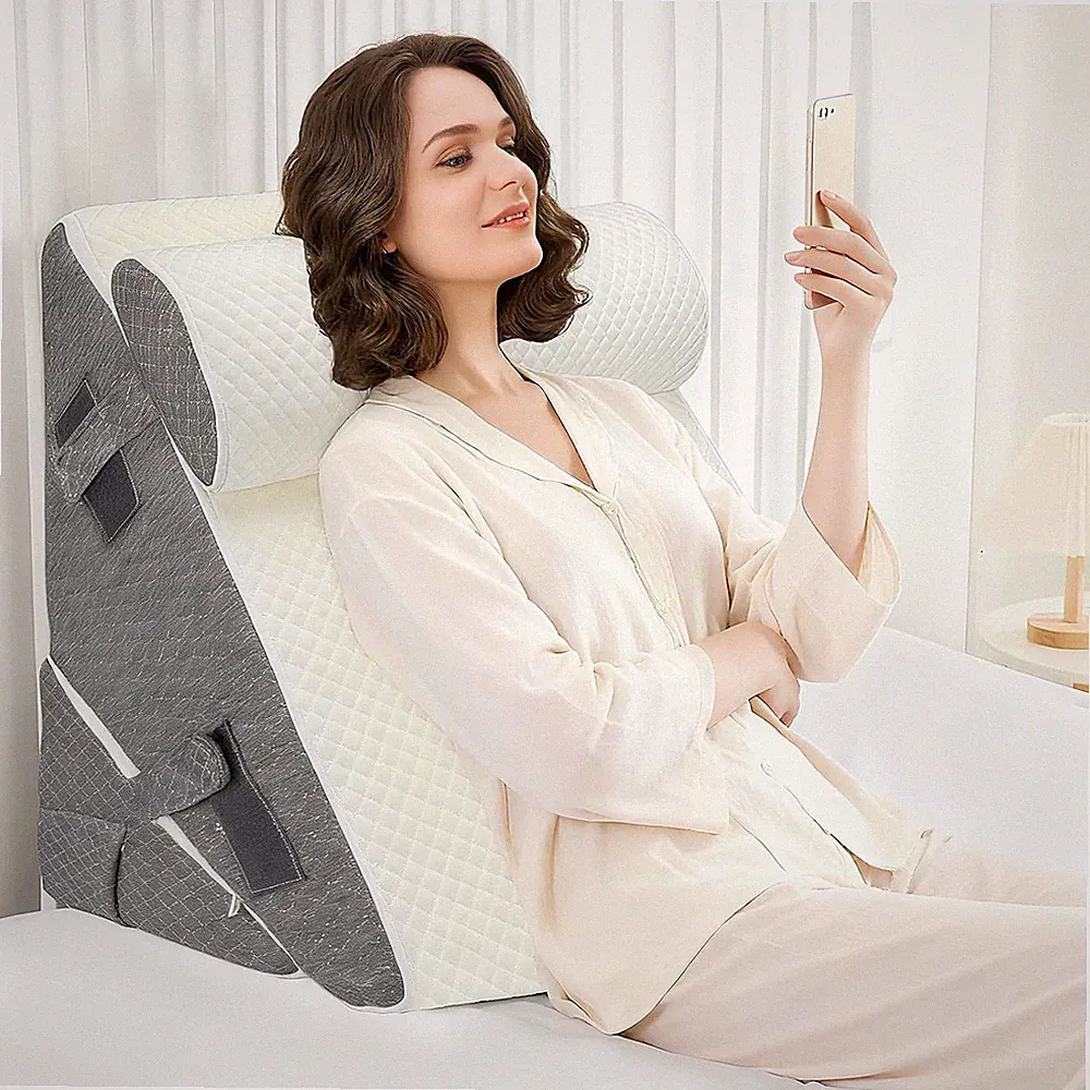 3-teiliges orthopädisches Bettkeilkissen-Set, Memory Foam Keil für Postoperationen