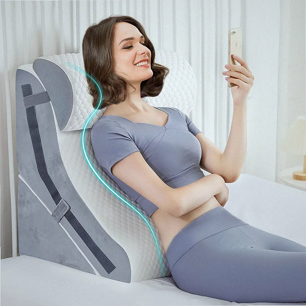 3-teiliges orthopädisches Keilkissen-Set Memory-Schaum 24 x 20 x 16 Zoll verstellbarer Pfosten