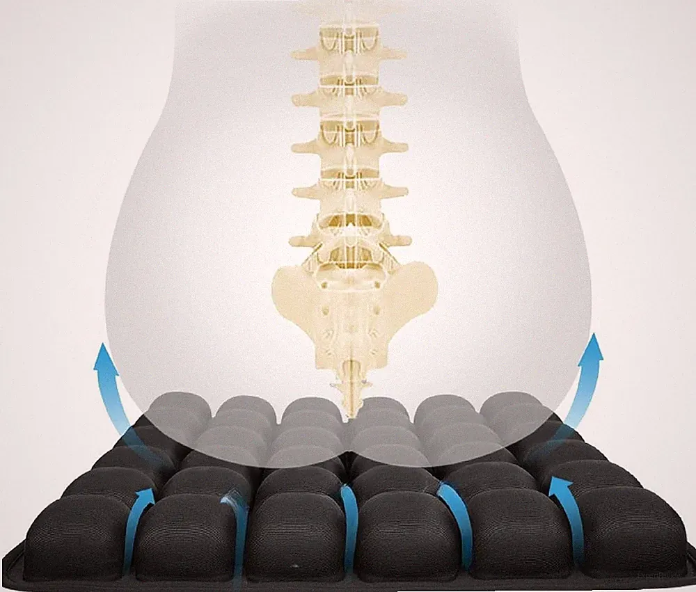 3D Orthopädisches Sitzkissen Aufblasbares Sitzkissen Bequemes Steißbeinkissen DE
