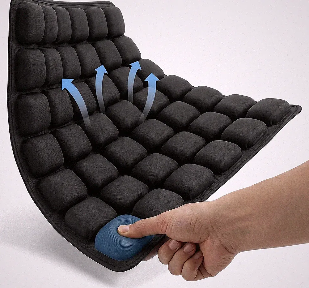 3D Sitzkissen Aufblasbares Sitzkissen Stuhlkissen Luftpolster Anti-Vibrations