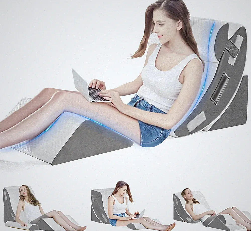 4 Stück Orthopädisches Bett Keil Kissen Set Memory Foam Post Operation Rücken Nacken