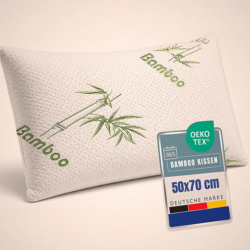 50x70cm Memory Kopfkissen Bambus Kissen Bettkissen Nackenkissen Orthopädisch