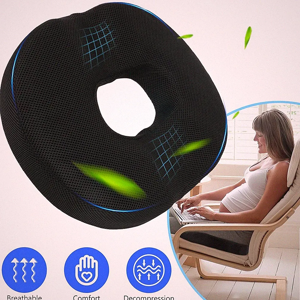 Anti Dekubitus Stuhlkissen Sitzring Orthopädisches Memory Foam Donut Sitzkissen