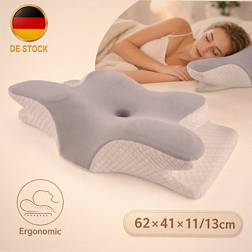Anti Schnarch Kissen Nackenstützkisse Orthopädisches Memory Foam Ergonomisches