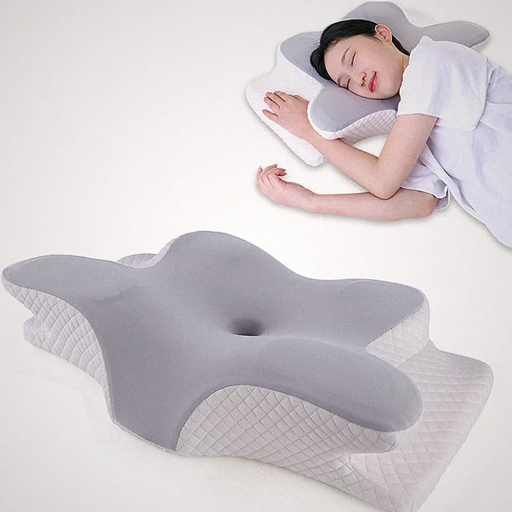 Anti-Schnarch Nackenstützkissen Memory Foam Ergonomisches Kopf- und Nackenkissen