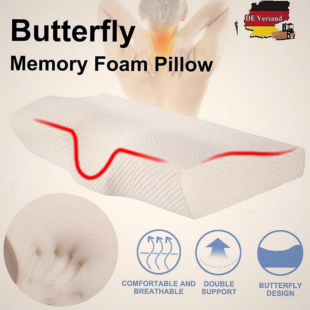 ANTISCHNARCH-KISSEN MEMORY FOAM KOPFKISSEN NACKENKISSEN SEITENSCHLÄFERKISSEN