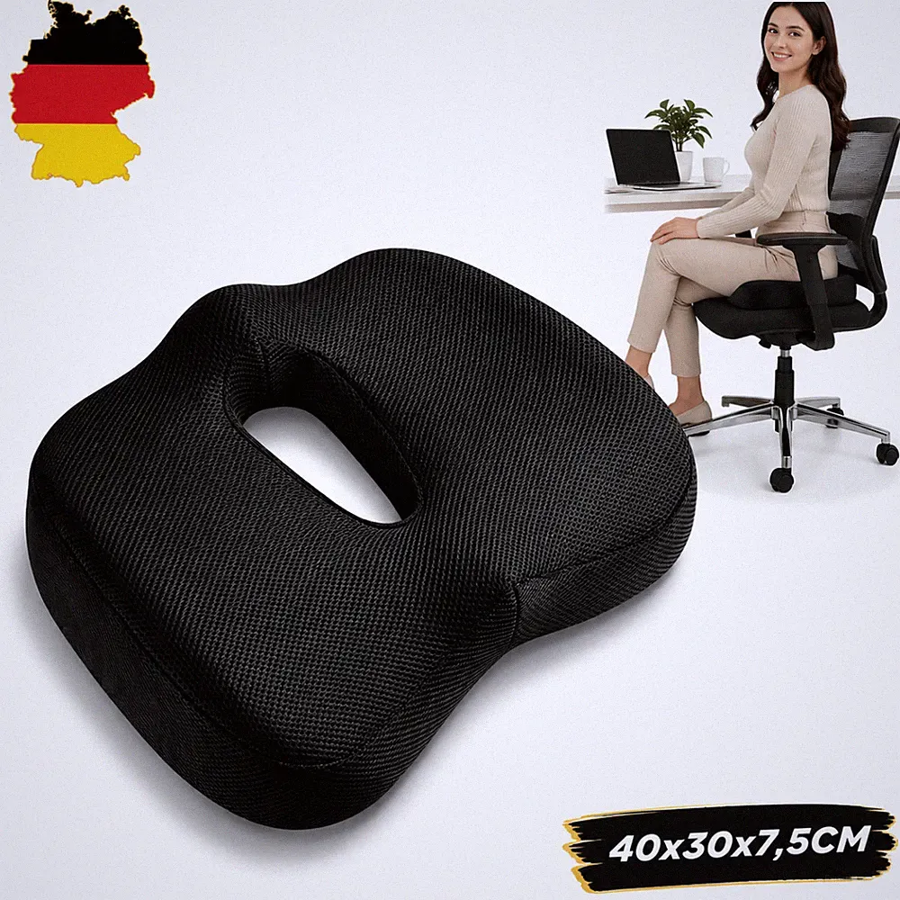 Atmungsaktiv Keilkissen Sitzkissen Orthopädisches Steißbeinkissen Memory-Schaum