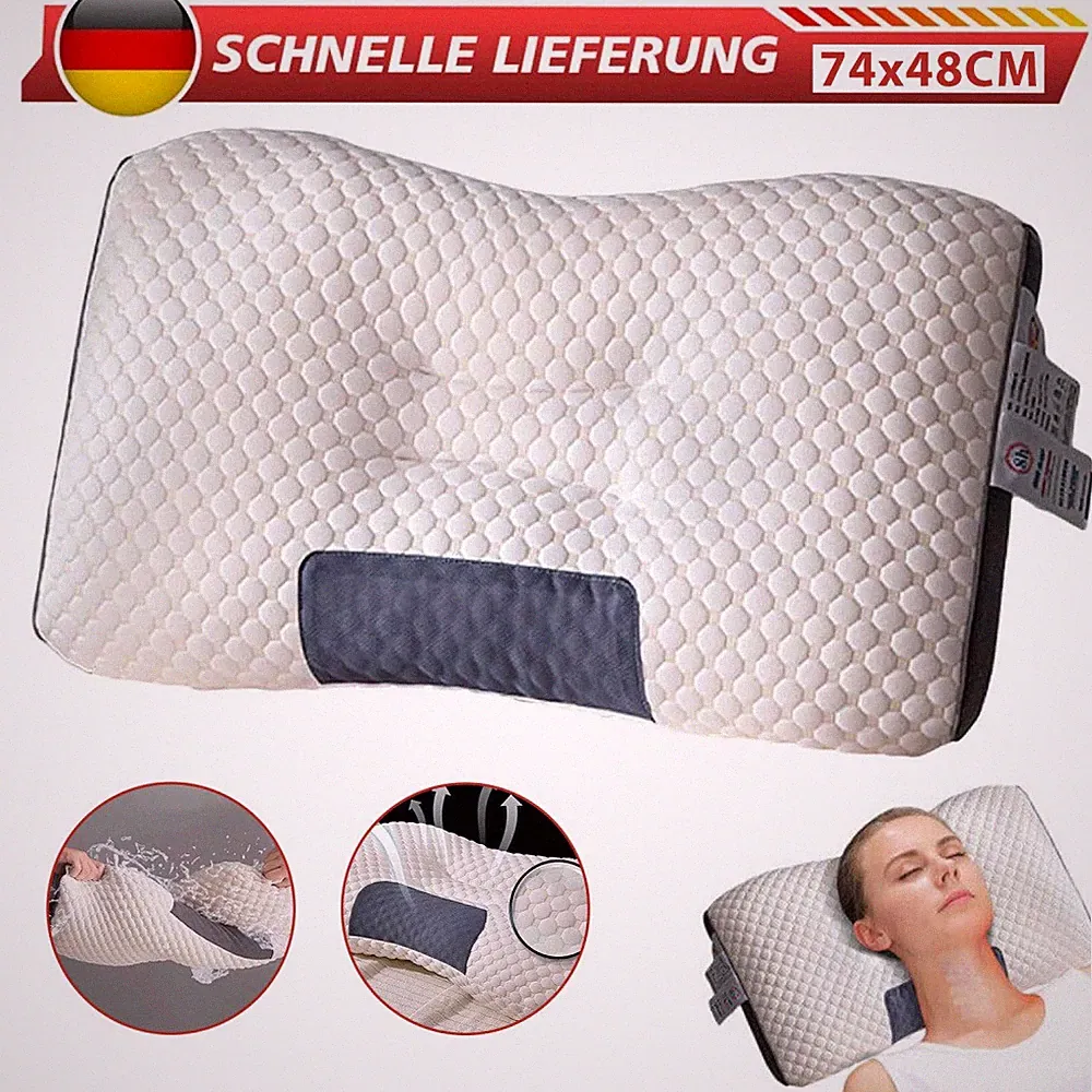 Atmungsaktives Orthopädisches Kissen mit Netzoberfläche für erholsamen Schlaf
