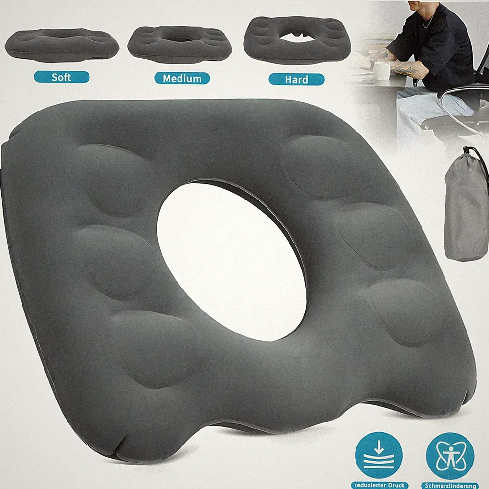 Aufblasbares Bankkissen Keilkissen Ergonomisch Bequem Anti-Dekubitus für Büro
