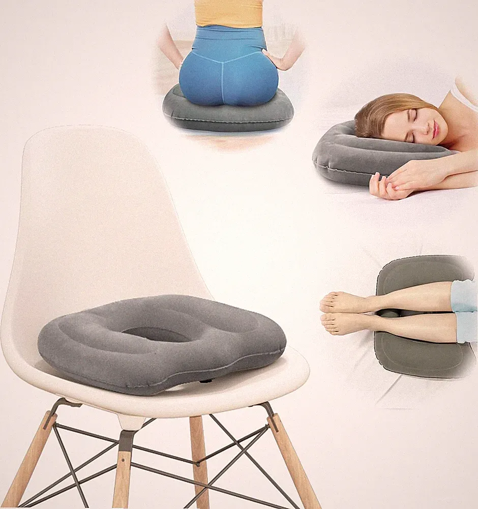 Aufblasbares Donut Sitzkissen, Orthopädisches Sitzkissen mit Höhenverstellung