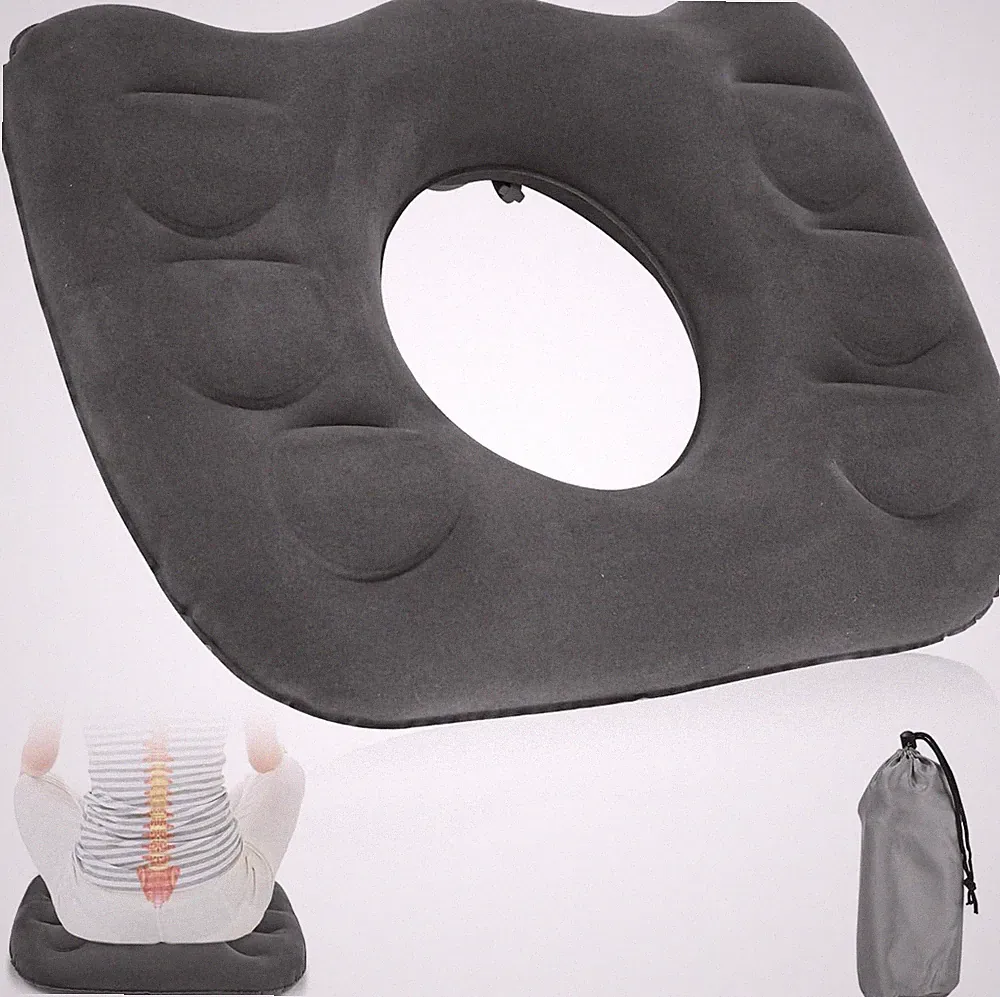 Aufblasbares Orthopädisches Sitzkissen Bankkissen Keilkissen Ergonomisch Tragbar
