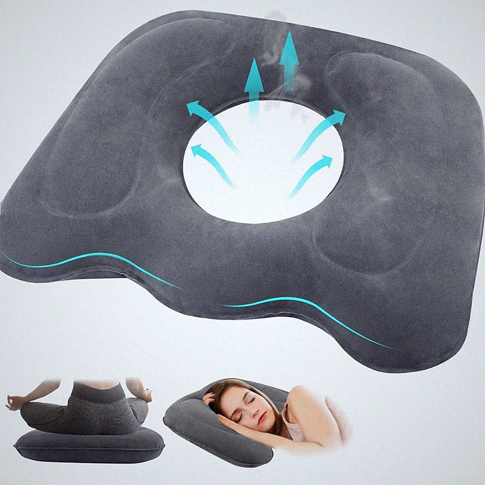 Aufblasbares Orthopädisches Sitzkissen - Ergonomisch & Anti-Hämorrhoiden, Grau