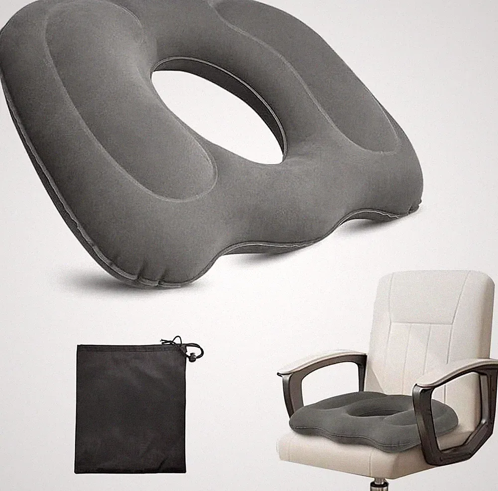 Aufblasbares orthopädisches Sitzkissen für Büro Auto Reise, ergonomisch