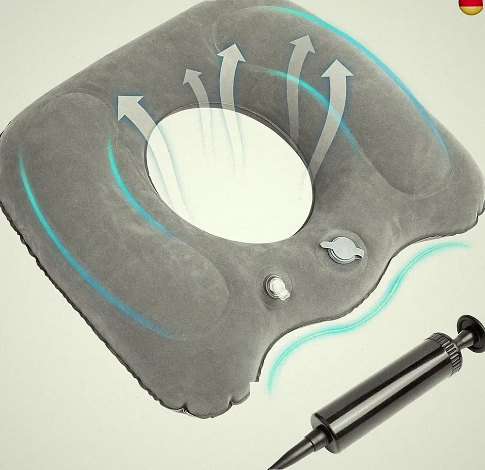 Aufblasbares Sitzkissen Orthopädisches Sitzkissen, Aufblasbares Kissen Donut