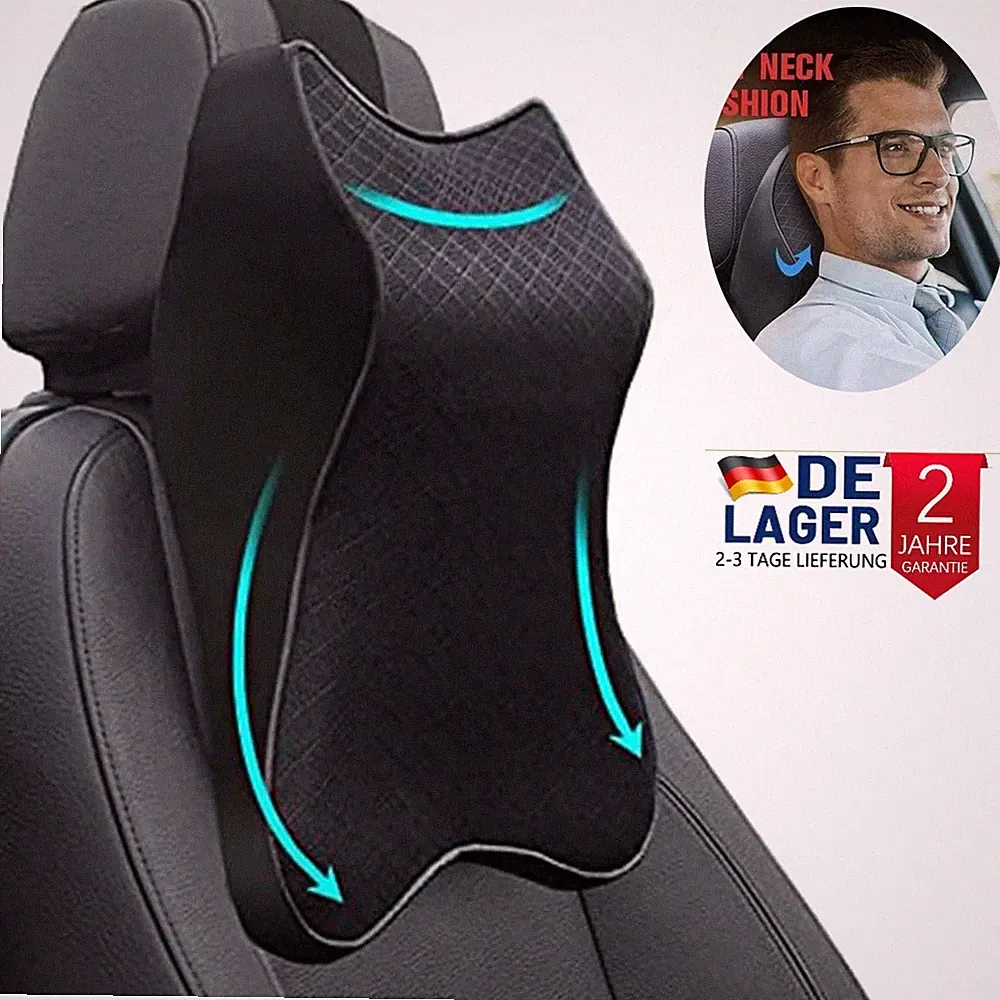 Autositz Kopfstütze 3D Memory Foam Reisekopf Nackenstütze Kissen KFZ Kopfkissen