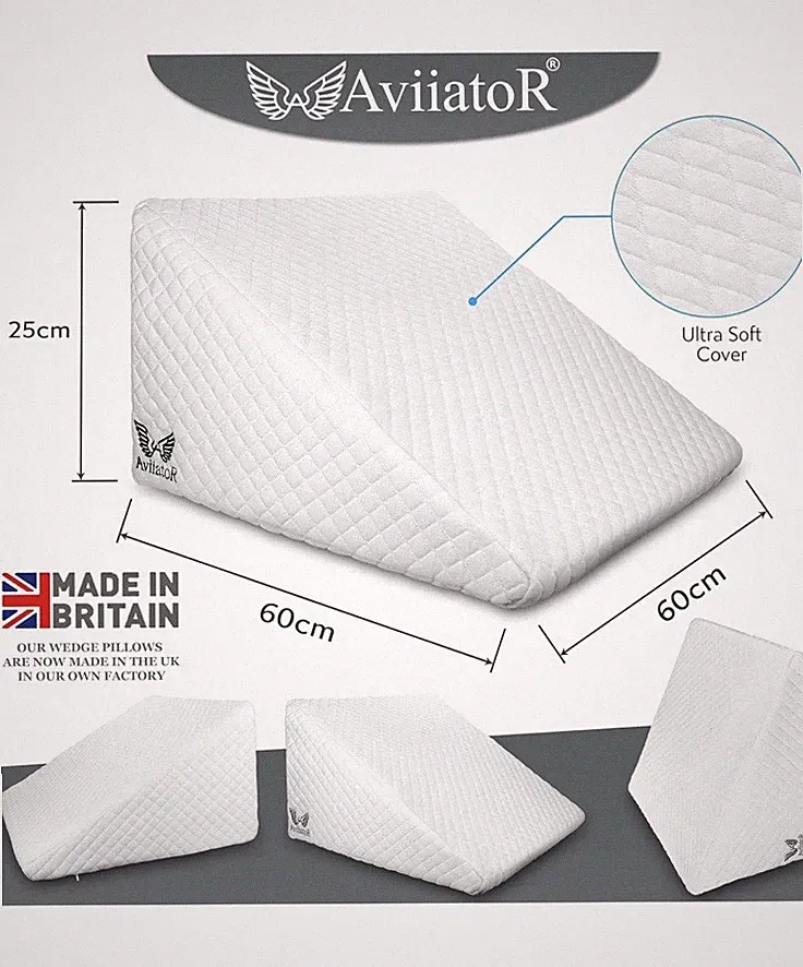 Aviiator Orthopädisches Bett Keil Stützkissen Memory-Schaum Rückenschmerzen Säurereflux