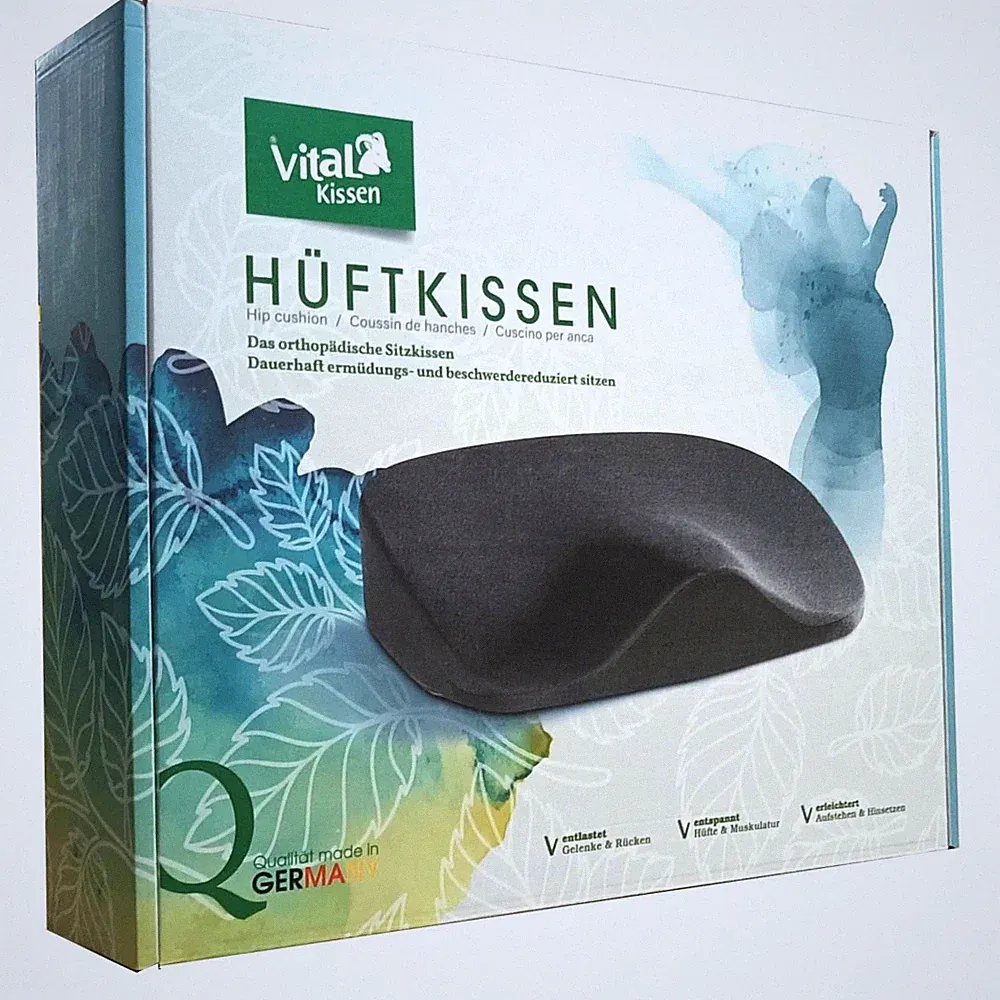 Bärle Vital Kissen - Orthopädisches Sitzkissen - Blau