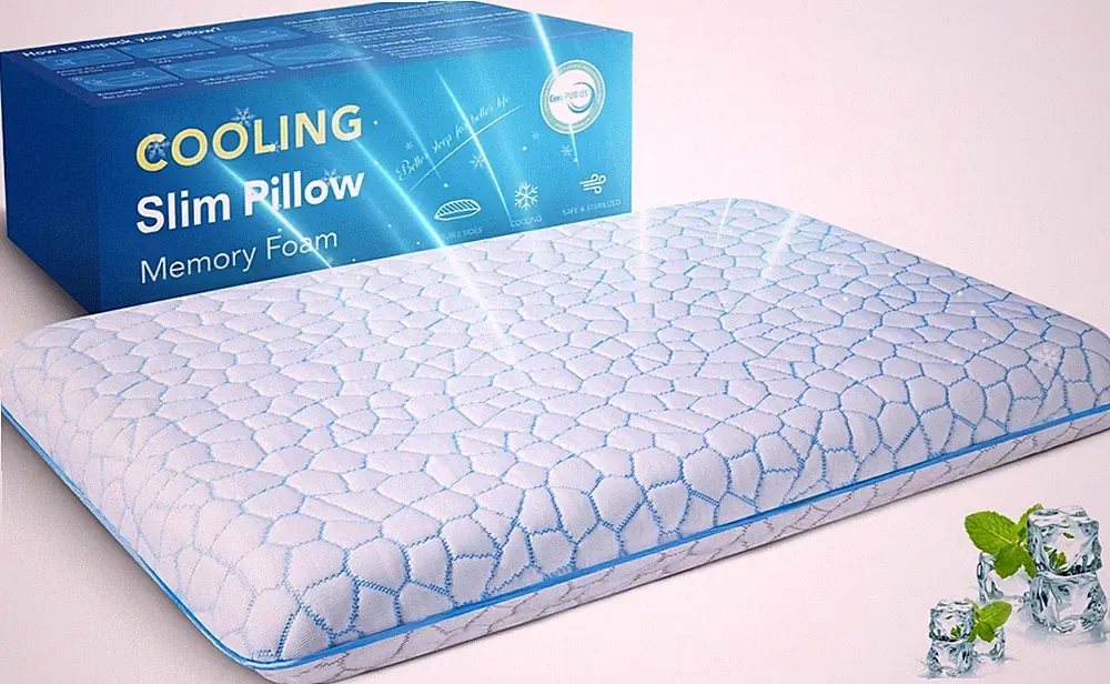 Bauchschläferkissen Memory Foam Kühlend Orthopädisch Schlafen 40x60 2,25 inch