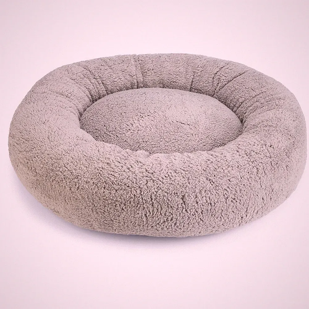 Beeztees JAXX - orthopädisches Hundebett rund - grau - Hundekissen Schlafplatz