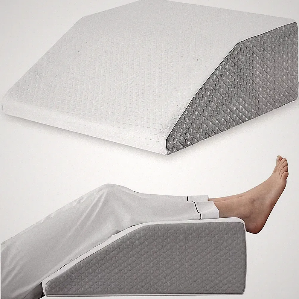 Bein-Keilkissen Memory Foam – 8 Zoll Beinhochlagerung für Schlaf & Erholung