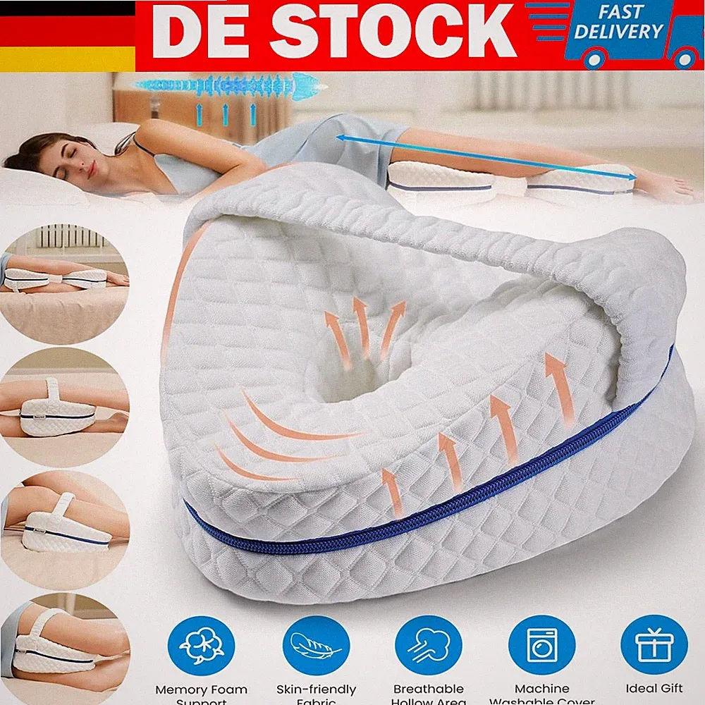 Beinkissen Kniekissen Seitenschläferkissen Memory Foam Orthopädisch für Beine
