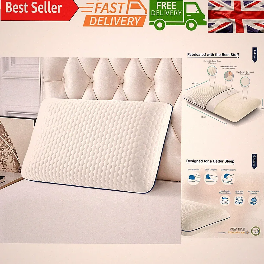 Bestes zervikales Memory Foam Kissen | Kühlgel infundiertes orthopädisches Bettkissen...