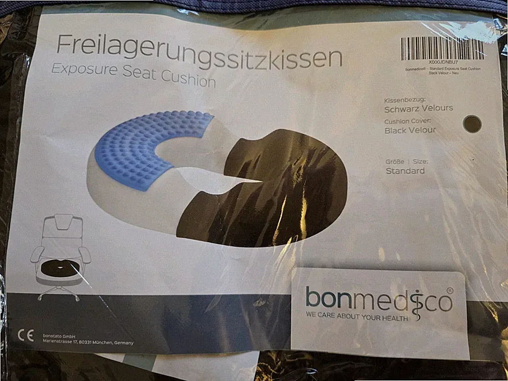 bonmedico Freilagerungssitzkissen | Memory Foam Gel | Orthopädisch Hämorrhoiden