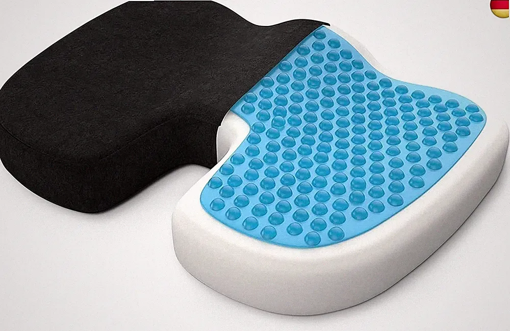 bonmedico Sitzkissen orthopädisch - Memory Foam Gel Steißbeinkissen - E
