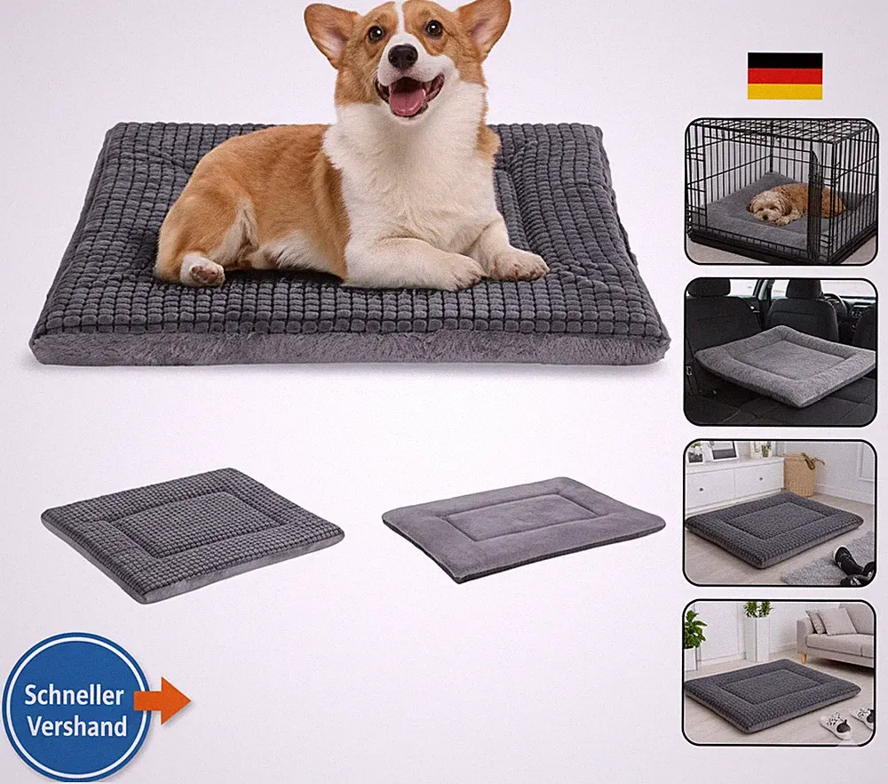 BVAGSS Orthopädisches Hundebett, Waschbar Hundekissen flauschig Hundematte, Umke