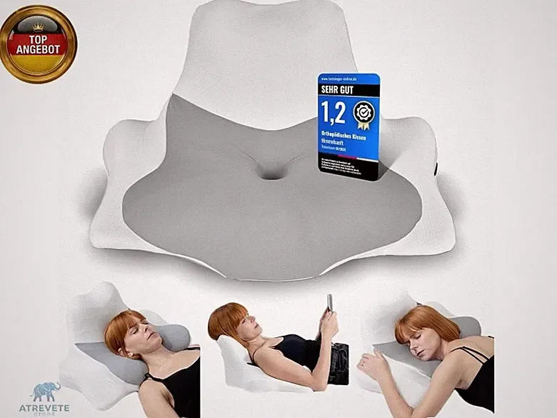 CloudCore Pro - Orthopädisches Kopfkissen mit Memory Foam für alle Schlaftypen