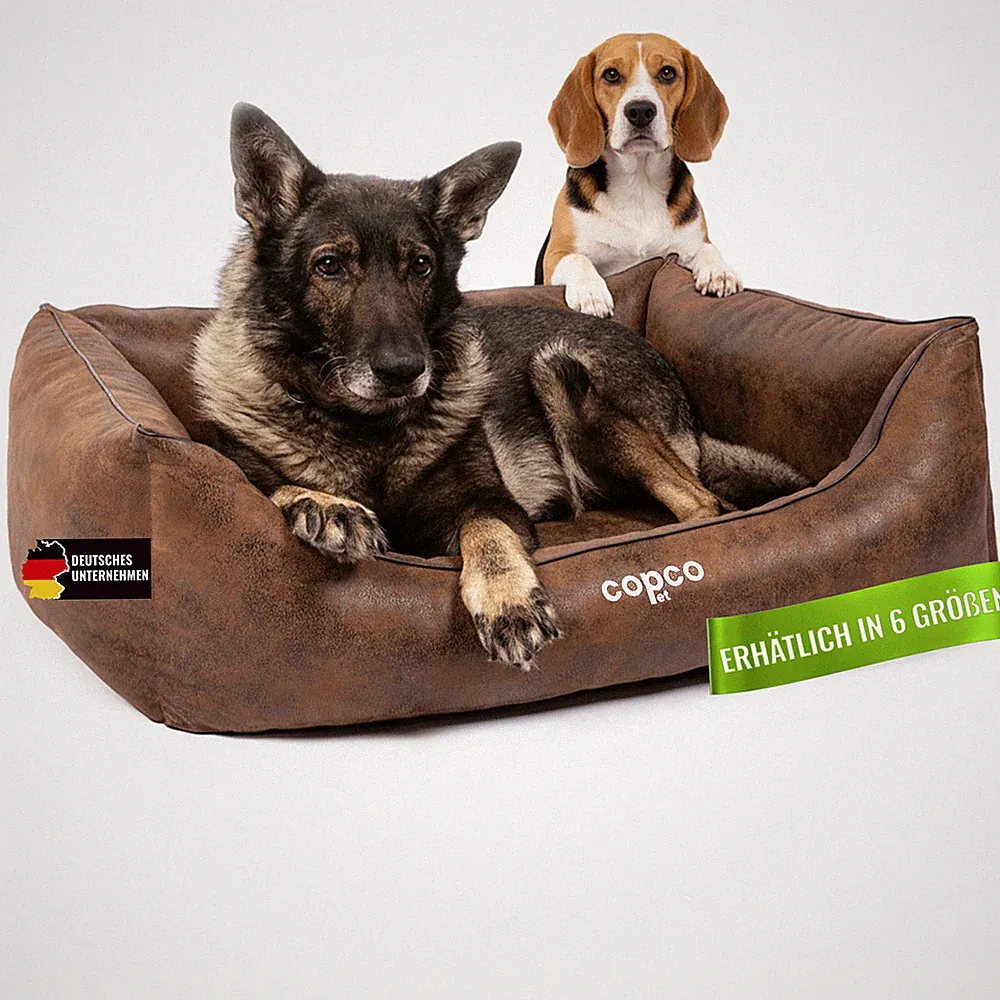 CopcoPet Hundebett Hundekissen Hundesofa Emma Wildlederoptik Orthopädisch Visco