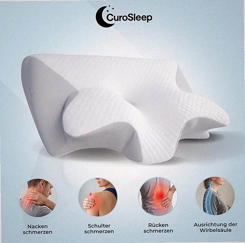 CuroSleep Schlafkissen Orthopädisch Nackenstützkissen Soft Grau Komfort