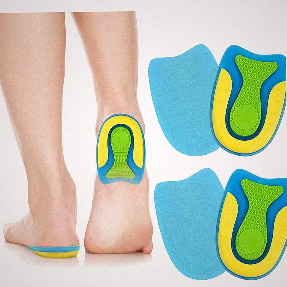 Damen Herren Fersenschutz Einlagen Gel Polster Orthopädisch Fersenkissen