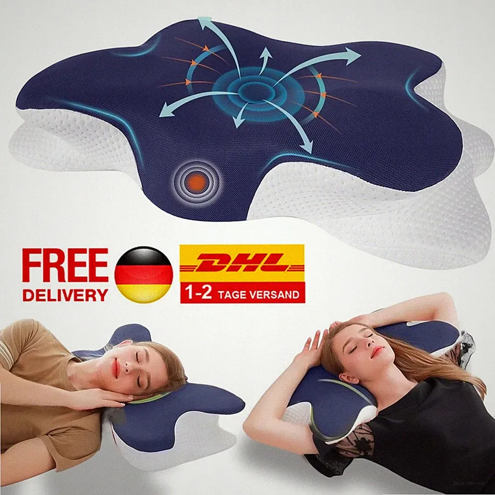 Deep Sleep Schmetterlingskissen Memory Foam Orthopädisches Nackenkissen NEU