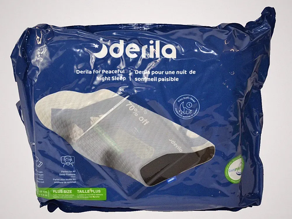 DERILA Memory Foam King Size Kopfkissen für Seiten Rücken und Bauchschläfer Neu